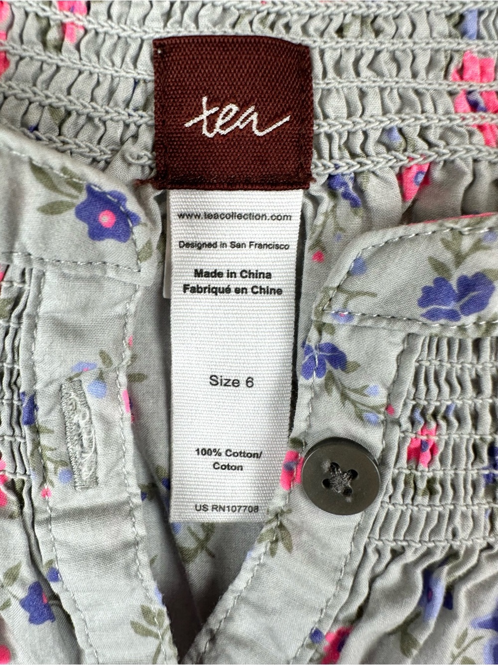 Tea Collection Floral Smocked Dress - Picture 6 of 8